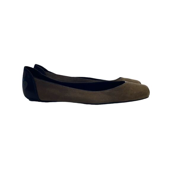 DVF Diane Von Furstenberg Olive Suede Ballet‎ Flat Size 6 - Picture 7 of 10
